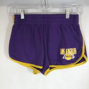 Los Angeles Lakers Purple Gold Athletic Shorts Women's Small NBA
